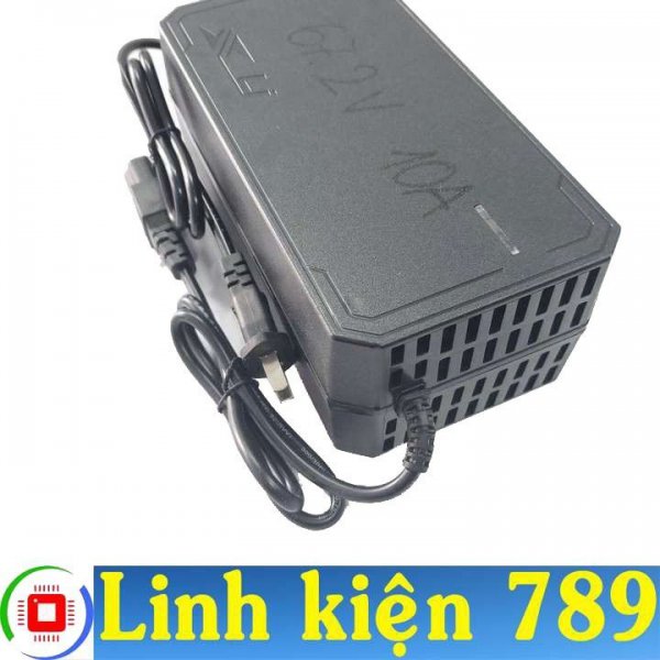 Sạc ắc quy 60V Pin Lithium 16S 3.7V 67.2V 10A tự ngắt khi đầy